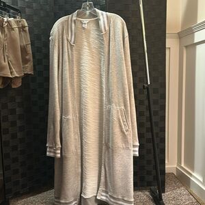 Hard Tail Gray Long Open Sweater